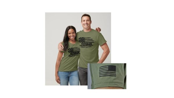 Army Veteran Shirt-American Flag Camo