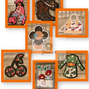 ✨ LV Leather Luxury Embroidered Iron-On Patches