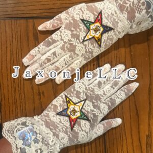Order of the Eastern Star Lace Gloves – One Size Fits Most