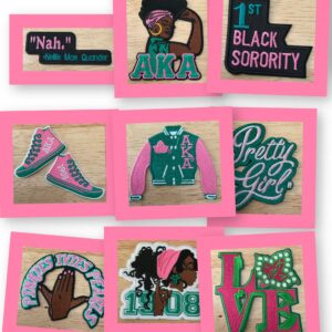 ✨ AKA Luxury Embroidered Iron-On Patches