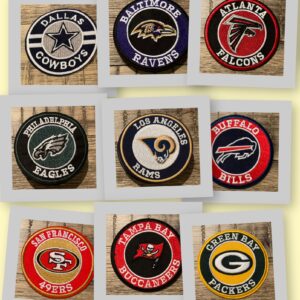 ✨ Circle Embroidered Football Patches